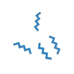 Blue Zigzag Charms Cute Retro Indie DIY Jewelry Earrings Necklace Accessory